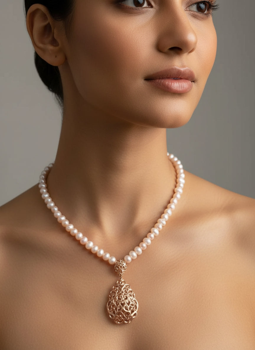 The Argent Pearl Gold Necklace