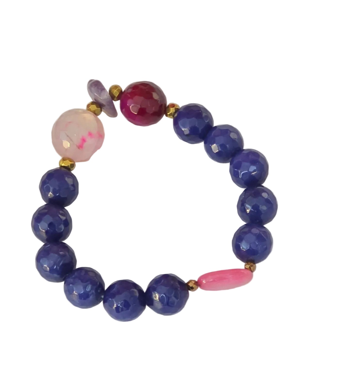 Olive & Amber Gemstone Bracelet