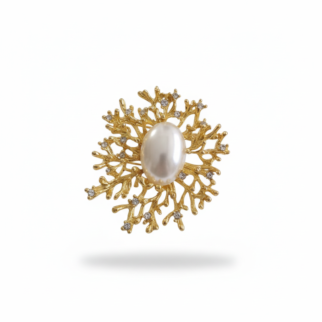 Soleil d'Or Sunburst Brooch