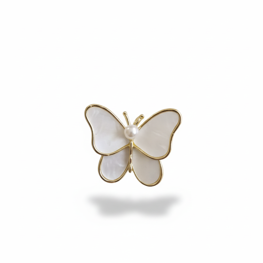 Papillon Blanc Butterfly Brooch